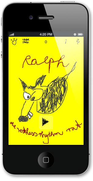 Ralph, the Restless Rhythm Rat | iPhone/iPod/iPad